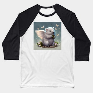 Wombat Angel Baseball T-Shirt